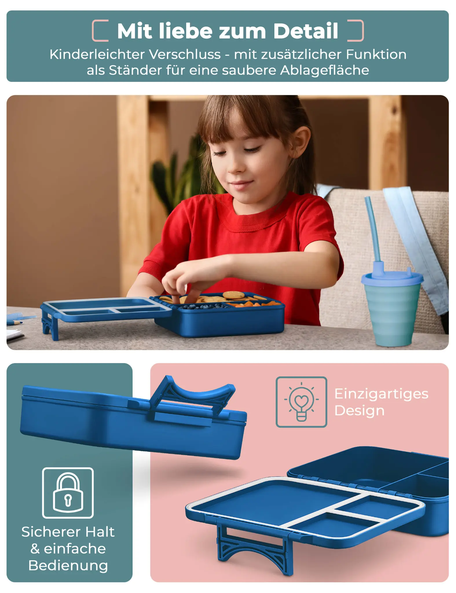 Mit Liebe zum Detail - Kinderleichter Verschluss und sicherer Halt